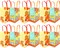 TINYMILLS Thanksgiving Fall Harvest Party Favor Treat Bags Goodie Bags with Handles for Thanksgiving Fall Harvest Party Pack of 12